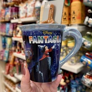 Disneys Fantasia Coffee mug with broom stirrer